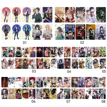

10Pcs/Set Demon Slayer Anime Card Stickers DIY Bus ID Waterproof Scrub Card Sticker Fans Collection Gift