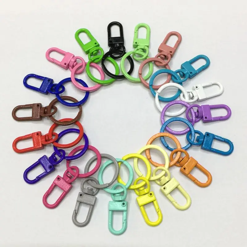 5Pcs/ Colorful Metal Key Openable Unisex Keyring Keychain Keyfob DIY Jewelry Accessories