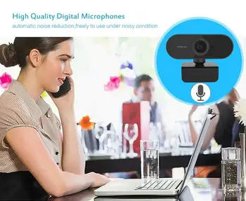 

Full HD 1080P Webcam Built-in Dual Mics Smart Web Camera USB Pro Stream Camera Auto Focus Video Recording PC Game Web Cam