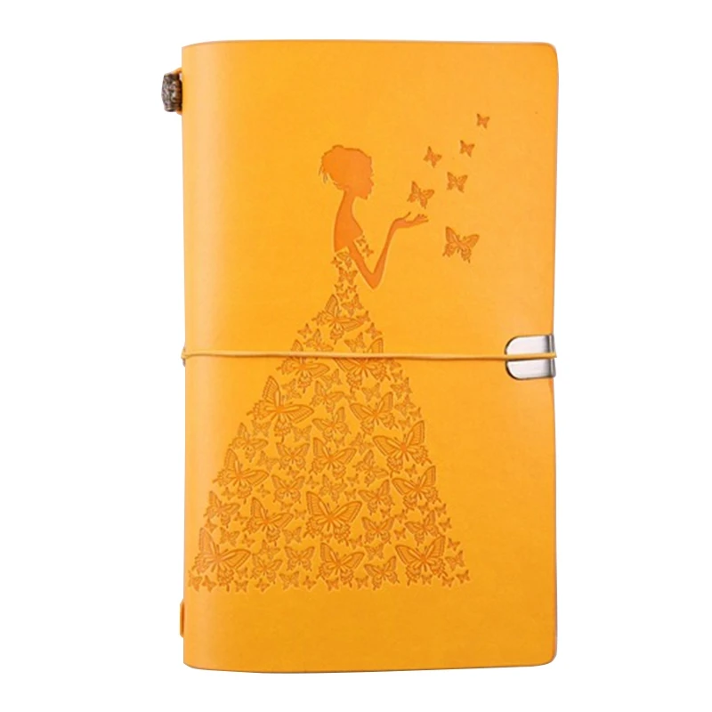 

Pretty Lady Vintage Travelers Notebook Diary Notepad PU Leather Literature Notebook Paper Journal Planners School Stationery