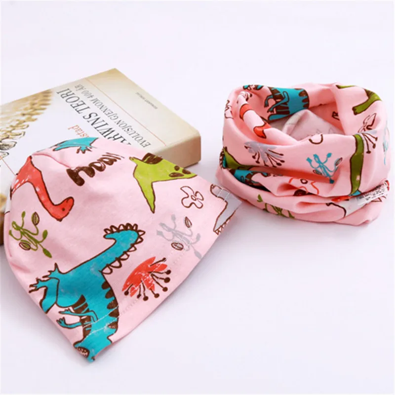 dinosaur hat set pink