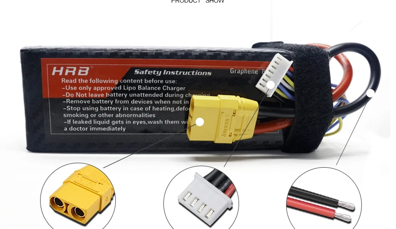 use only approved Lipo Balance Charger Do not leave battery unattended during ch Re