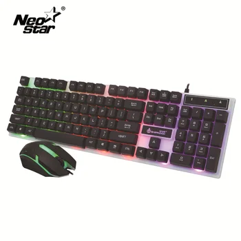 

Mechanical Gaming Keyboard For Tablet Desktop USB Wired Keyboard Mouse Set For PC Laptop With Russian/Spanish/French Sticker
