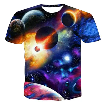 

Mens Funny Short Sleeve T Shirts 2020 Brand 3D Space Galaxy Print T Shirt Men Women Hip Hop Streetwear Tshirt Men Camisetas 6xl