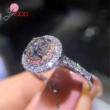 

S925 Sterling Silver Promise Rings for Lover Girlfriend Birthday Anniversary Gift Multi Cubic Zircon Inlay Paved Loop Jewelry