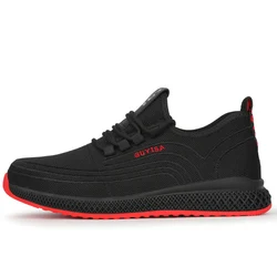 Sapatos de segurança anti derrapante masculino ao ar livre aço toe anti smashing sapatos de trabalho de proteção botas masculino puncture proof