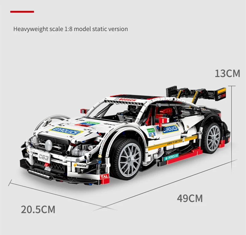 

IN STOCK AMG C63 DTM Technic Racing Car Compatible with MOC 6687 MOC 6688 Building Block Bricks Toys Gifts