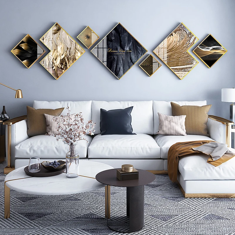 

7 шт. современная простота гостиной роспись торговый центр гостиница лобби декор картины не выцветает Кристалл фарфор живопись