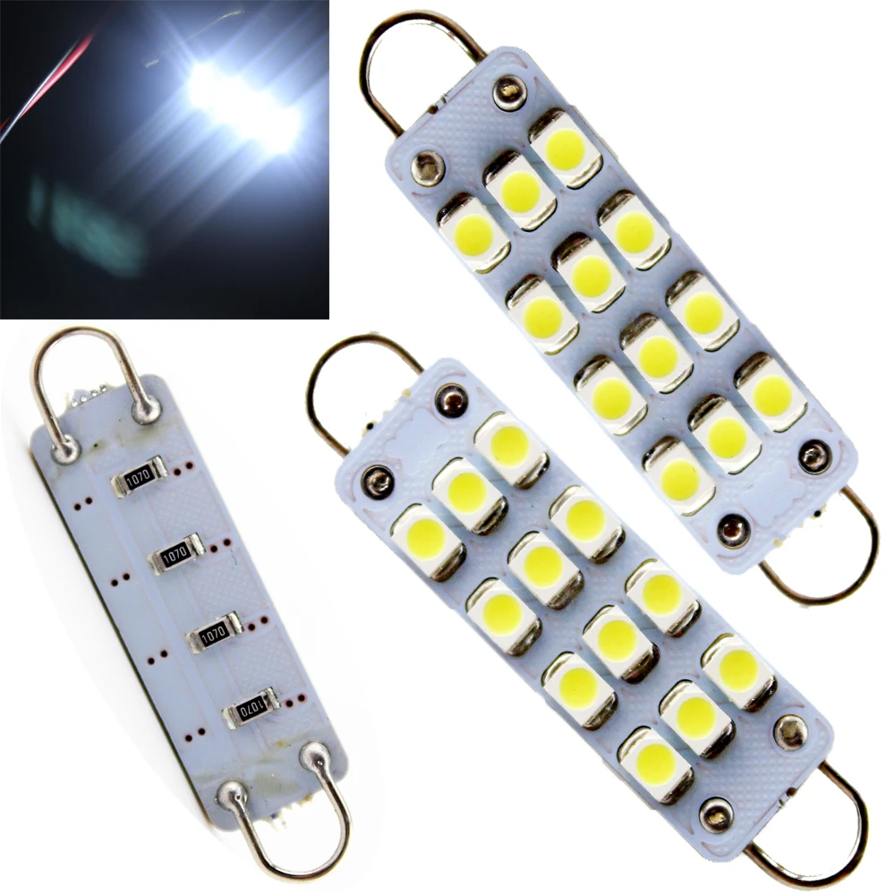 50X44 мм 12V гирлянда 1210 12SMD жесткая петля светодиодный грузовой купол багажник карта двери светильник лампочка 561 564 белый