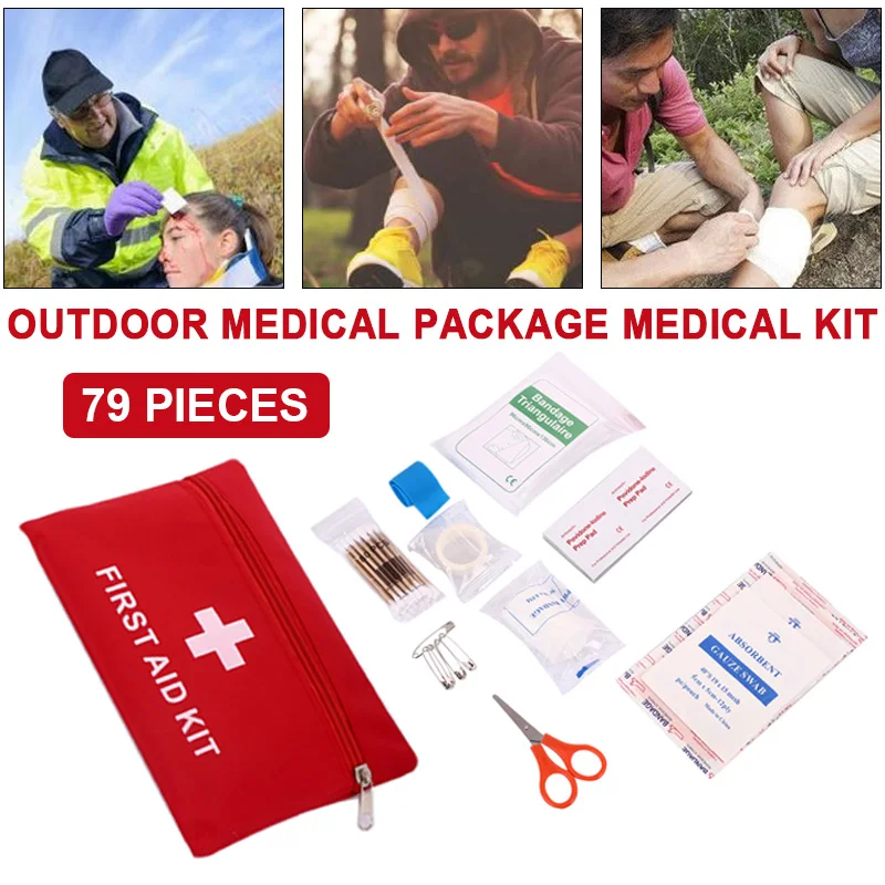 Медицинский Набор первой помощи, многоцелевой, 14 шт., переносные препараты для выживания, лечения гемостаза, для улицы, аптечка первой помощи, походный лагерь