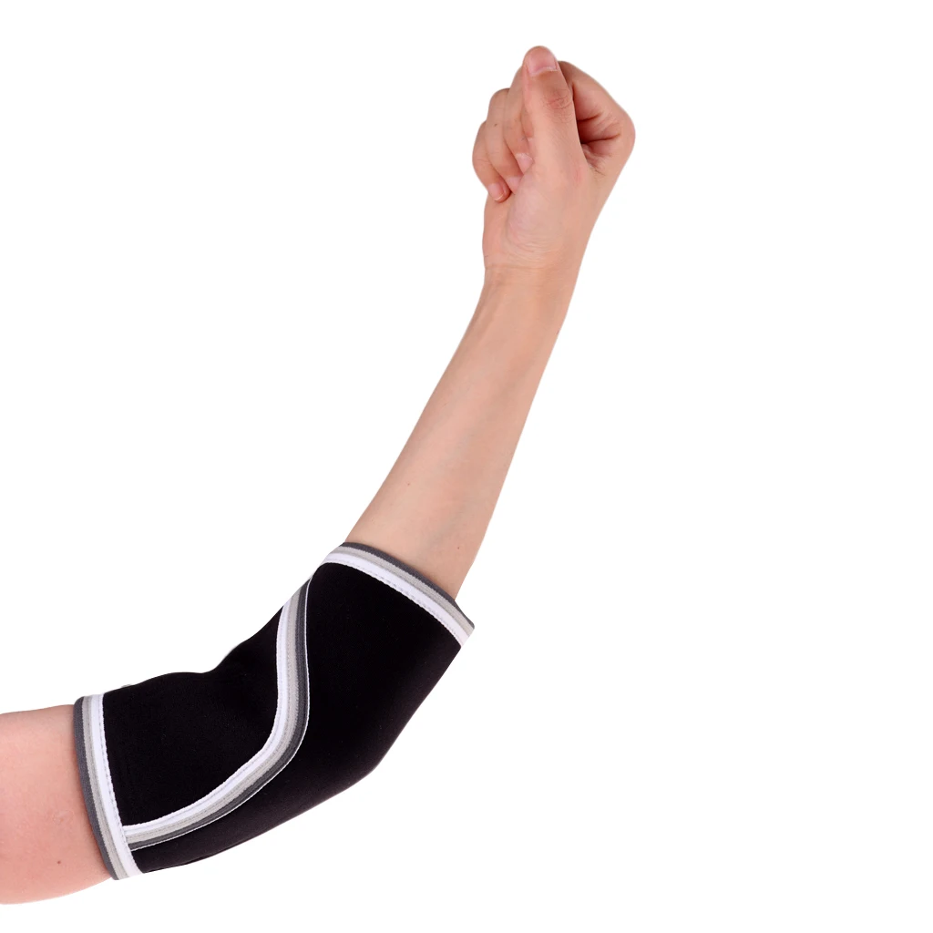 2Pcs 5MM Neoprene Elbow Support Elbow Sleeves Guard Basketball Weightlifting