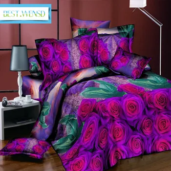 

BEST.WENSD Butterfly-red Rose -jacquard wedding decorations 2-3 person Bedding Set King size Duvet cover sets flat bedspread