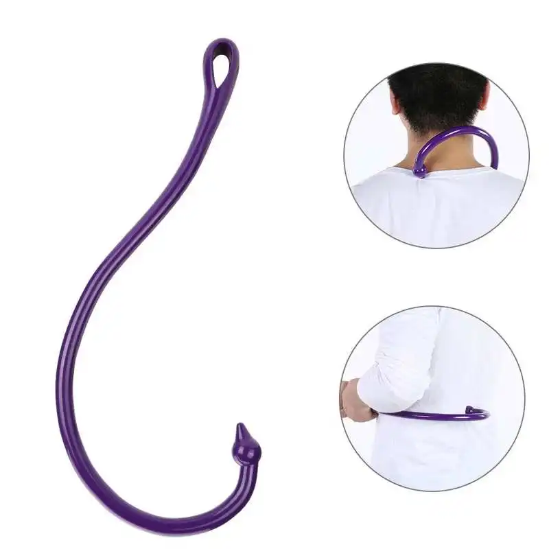 1PCS Trigger Point Self Massage Stick Hook Theracane Body Muscle Relief
