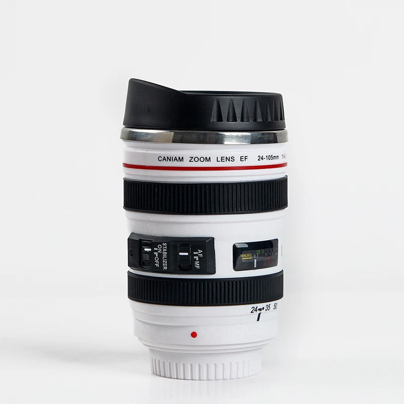 stainless steel Camera EF24-105mm Coffee Lens Mug White Black coffee mug creative gift