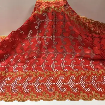 

bazin riche 2020 bazin brode red bazin riche fabric african fabrics with tulle lace embrodiery