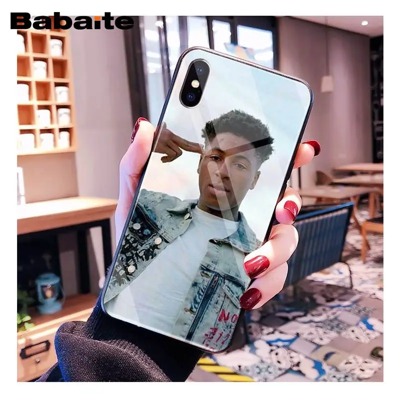 Babaite Youngboy ни разу не ломались снова Мерч закаленное Стекло чехол для телефона для iphone 11 Pro XS MAX XR 8X7 Plus 6s 6 Plus чехол