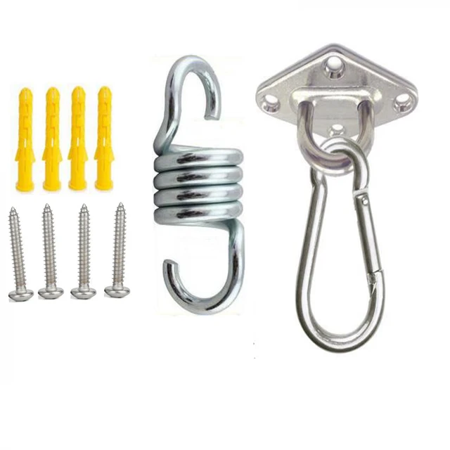 Color : Combination D Durable Stainless Steel Hammock Mount Base Suspension Ceiling Hooks Trapeze Swing Gym Hangers for Hammock Yoga Hanging Chair Multipurpose Hook 