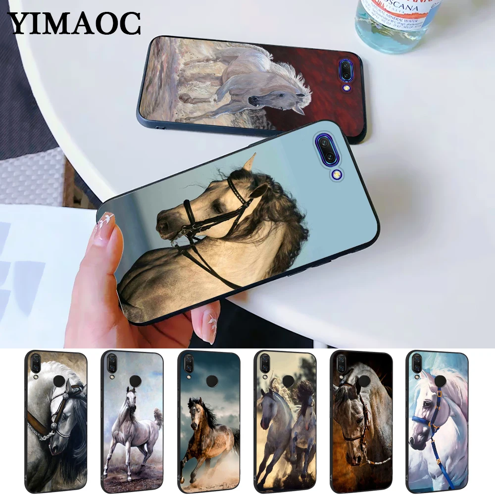The Great beauty horse DIY Painted Silicone Case for Huawei honor 6A 7A Pro 7X 8 Lite 8X 8C 9 Note 10 View 20 9X |