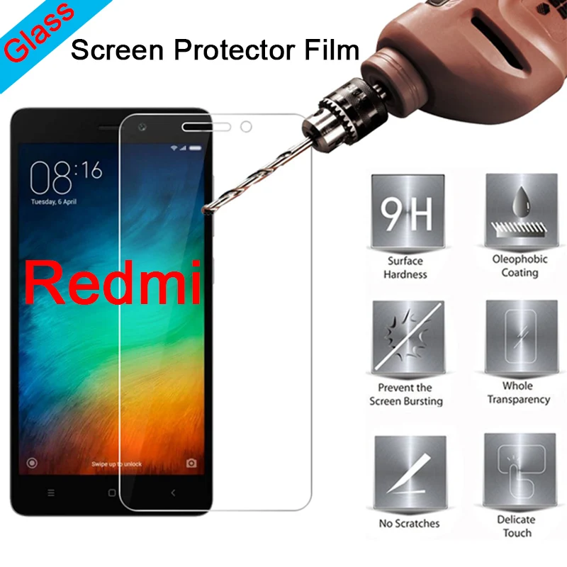 9H Hard Tempered Protective Glass For Xiaomi Redmi 4X 4 Pro 4A 5A 6A HD Toughed Screen Protector 2 3 3S | Мобильные телефоны и