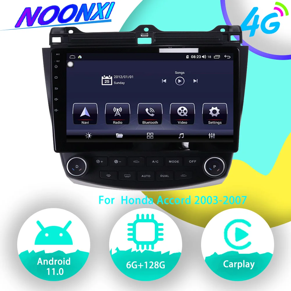 Автомагнитола на Android 11 128 ГГц для Honda Accord 7 2003-2008 GPS-навигация автомагнитола 2 Din |
