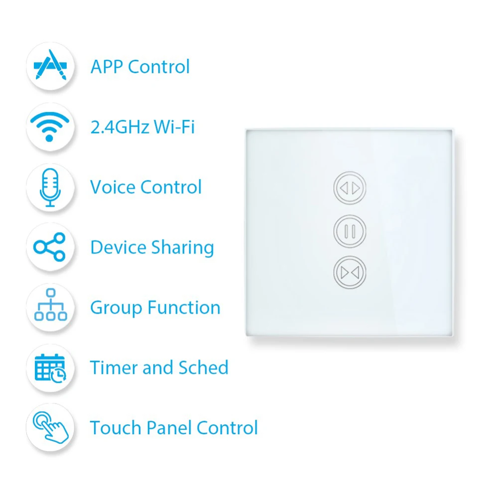 Смарт-шторка с WIFI переключатель для Электрический моторизованный занавес рольставни Поддержка Amazon Alexa Echo Google Home голосовое Управление