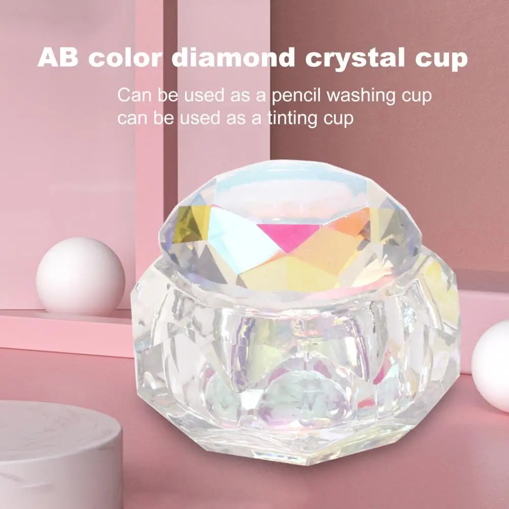 Nail Art Dappening Dish Container Nail Paint Glass Cup Acrylic Liquid Powder Dappen Crystal Plate Bowl for Salon