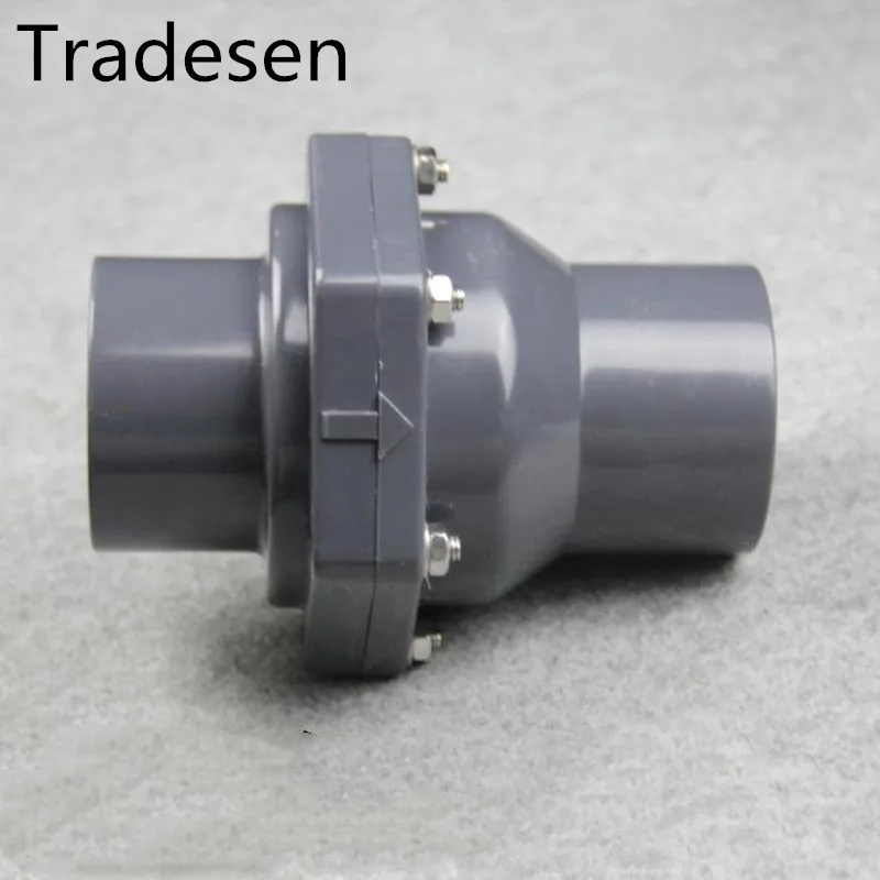 

UPVC non-return flap valve one-way valve Plastic flap check valve 50MM inner diameter Vertical lie general