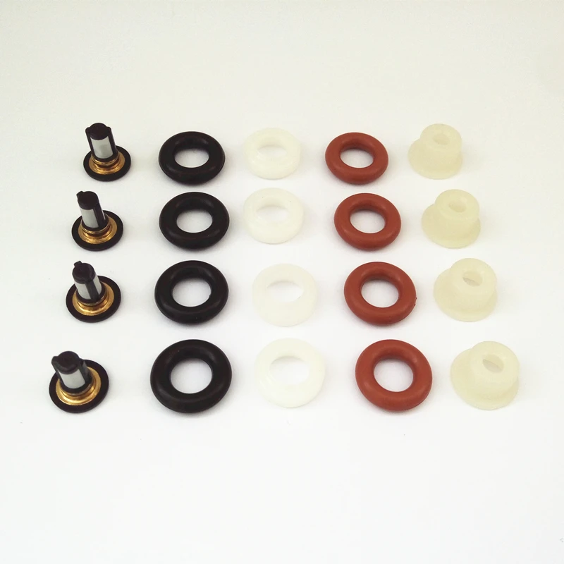 Fuel Injector Repair Kit 4sets For Keihin FJ1203 FJ1045 FJ785 FJ486 16450PWA003 16450-RNA-A01 Fit For Honda Car AY-RK068 diesel injector tube fuel injector cleaner fuel injector removal tool injector washer shims fuel injector seals repair kit gasket