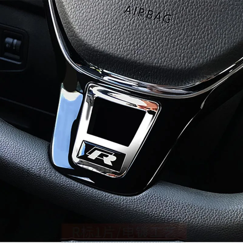Подходит для Volkswagen VW POLO ABS рулевое колесо рамка Крышка отделка - Цвет: B