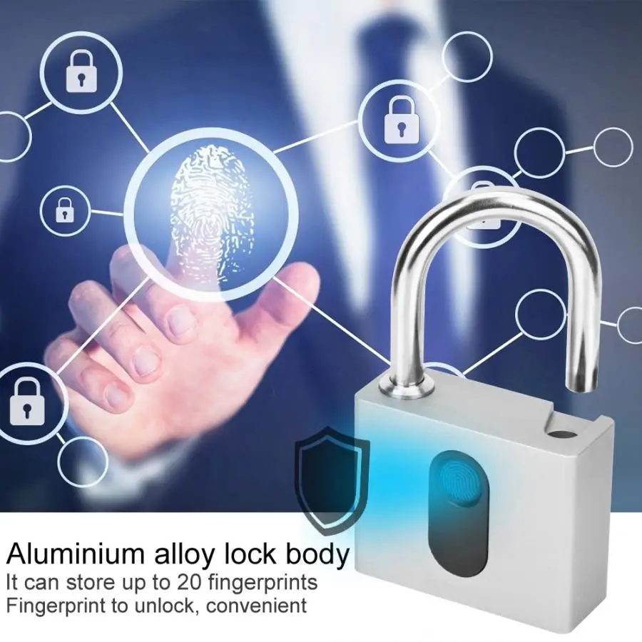 

GS60 Aluminum Alloy fingerprint unlock Fingerprint Finger Print Lock with English Manual On Hot Sale HOT