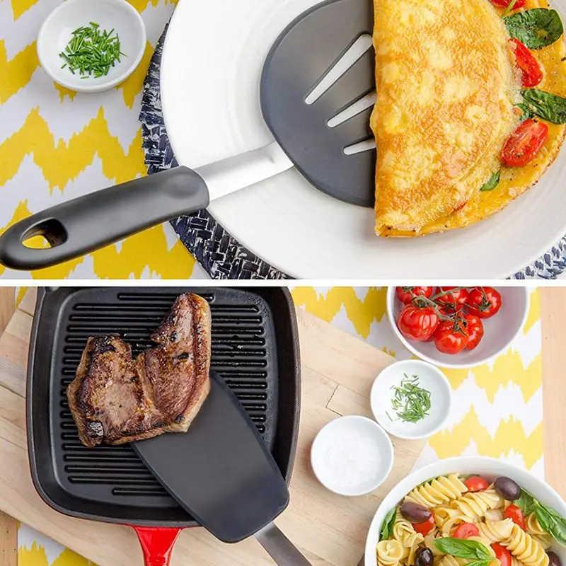 BMBY-Chef Series 3-Piece силиконовый Тернер лопатка набор термостойкие гибкие силиконовые-лучшие силиконовые кухонные принадлежности набор