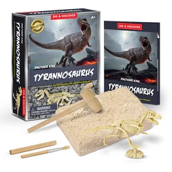 Brinquedos de dinossauro, kit de escavação de esqueleto fóssil, figura de ação educacional para crianças