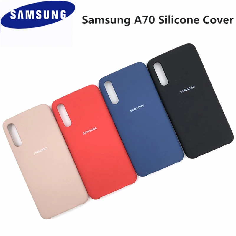 

100% Original Samsung Galaxy A70 Silicone Case Protective Cover Soft-Touch Protective Silky Shell For Galaxy A 70 With logo