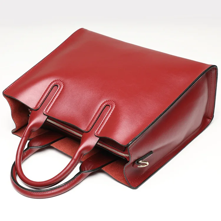 

Napa Cowhide Women's WOMEN'S Leather Bags Large Bag Large Capacity Simple Shoulder Bag Shoulder Handbag Bag Foreign Trade New Pr