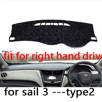 

Rose Pattern Non-slip Dashmat Dash Mat Dashboard Cover Pad Carpet Car Sticker for Chevrolet Sail 2015 2016 2017 2018 Styling