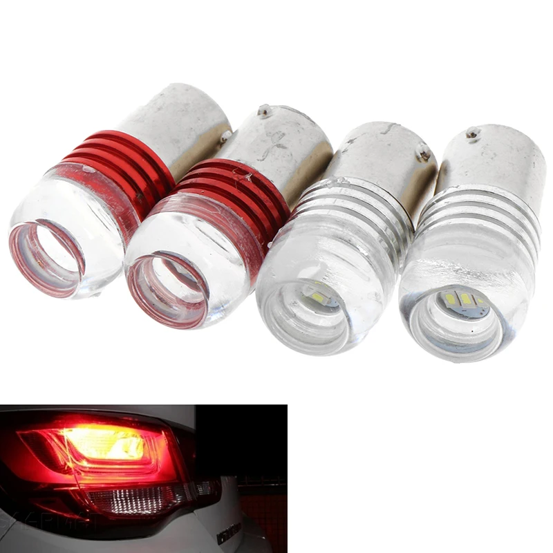 

2PC New High Quality Auto Tail Stop Lamp Red/White Strobe Flash Light Brake Blink Led Tail Car Reverse Bulb