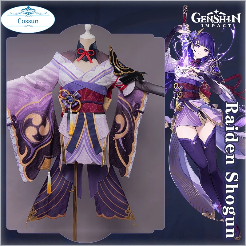 Plus Size Presale Raiden Shogun Cosplay Baal Costume Game Genshin