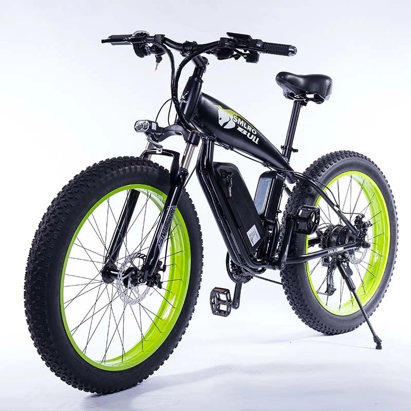 

SMLROFat Tire Mountain Bike7-Speed Shimano Drivetrain Mechanical Disc Brakes 26-Inch Wheels Hydraulic Disc Brakes