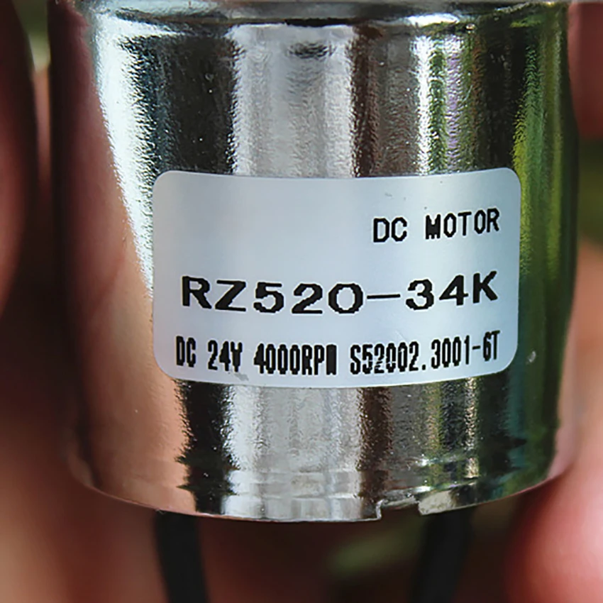 DC24V 80mA 4000 об/мин длинный вал Высокоскоростной микро мотор постоянный сильный магнитный двигатель с угольными щетками DC12-24V