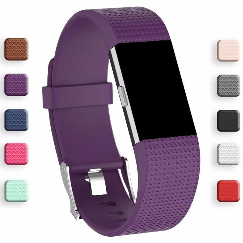 Спортивный ремешок для Silicone Charge 2 Силиконовый сменный ремешок для часов браслет с металлической пряжкой для Charge 2