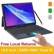 

2021 Global Version 2 in 1 Tablet PC 4G Laptop Tablets 10.8 Inch 2560*1600 Android Tablet With Keyboard MT6797 Kids Tablet GPS