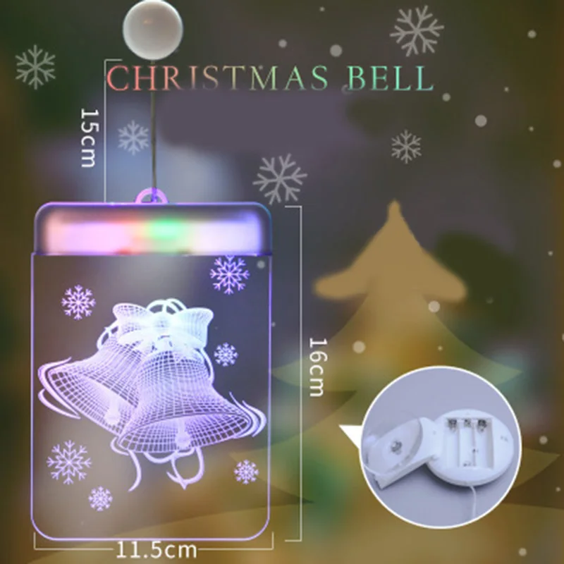 bell Горячее украшение для Хэллоуина, подвесная Эри-макет, тема, фонарь, USB светодиодный ночник, 3D акриловый знак, лампа NDS66 - Цвет: bell