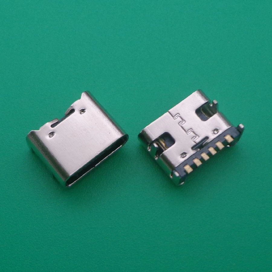 20 шт./лот 6-контактный разъем USB Type C SMT гнездовой 3 1 Type-C SMD DIP для дизайна печатной
