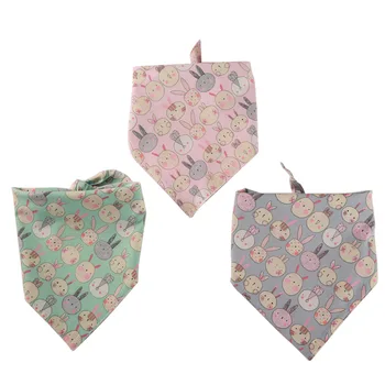 

Easter Decoration Pet Dog Bandana Colorful Rabbit Bunny Print Triangular Bibs Scarf Towel Dogs Party Dress Up Pet Supplies