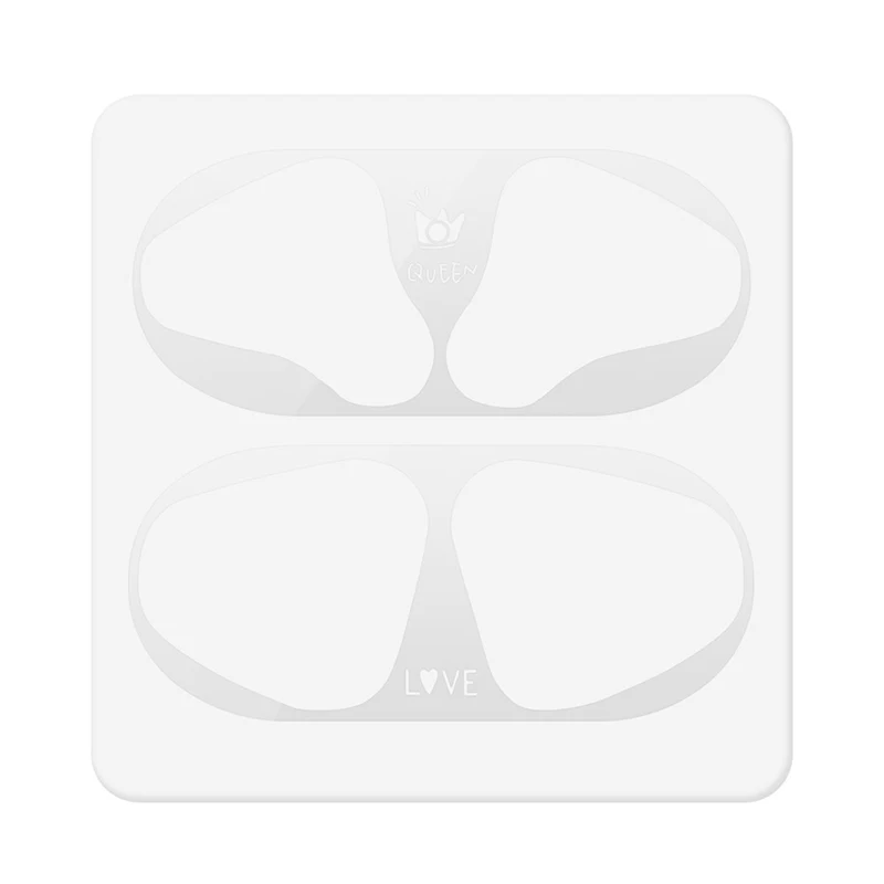 as the picture shows Ультратонкая металлическая Пылезащитная наклейка для Apple AirPods, защитный чехол для Air Pods12, стружка, пылезащитный аксессуар - Цвет: as the picture shows