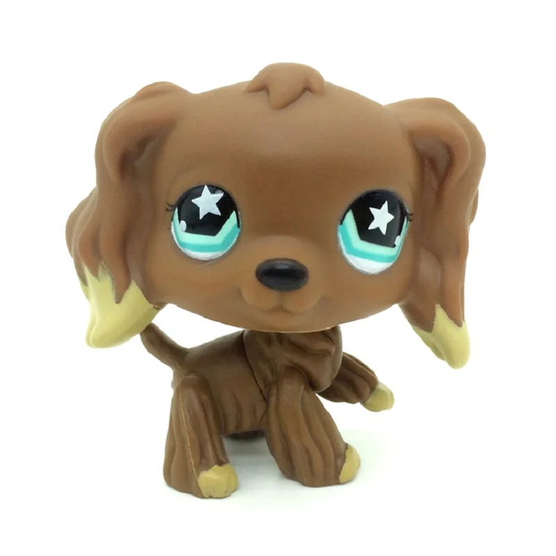 Littlest Pet Shop Animals LPS Toys #2254 Grey Spaniel Cocker Dog Figure 
