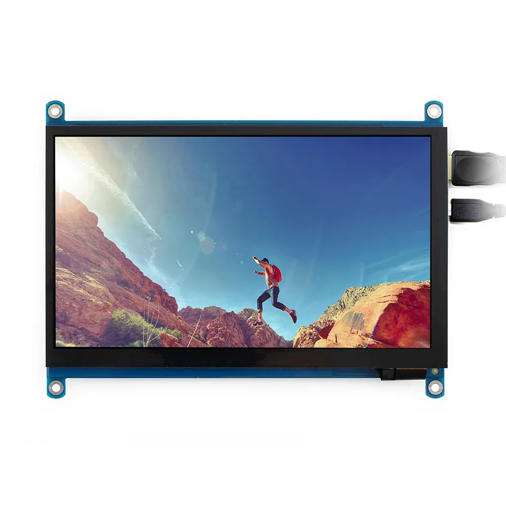 

7 inch HDMI LCD (H) Capacitive Touch Screen with Toughened Glass Cover 1024x600 IPS supports mini PCs work as monitor