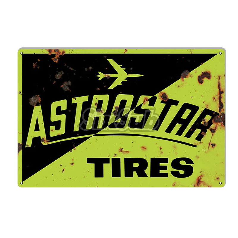 

Aged Looking Astrostar Tires Gas Motor Oil Car Retro stickers decals# 028005