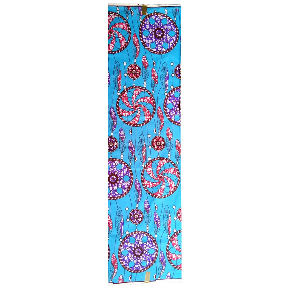 Африканская нигерийская голландская восковая ткань Высококачественная Анкара полиэфирная ткань с принтом небесно-голубого цвета