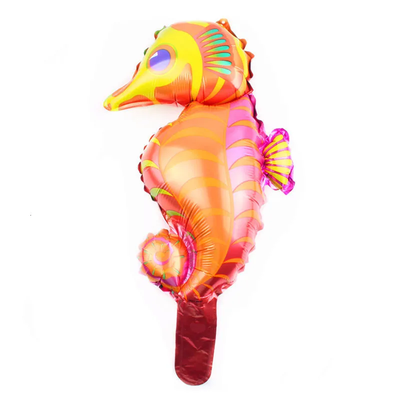 16 дюймов мини фольга тема океана вечерние шары Осьминог Дельфин Акула КИТ с днем рождения украшения Детские воздушные гелиевые балоны - Цвет: hippocampus